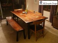 Hardwood Walnut Bedside Table image 2